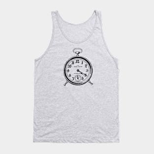 4:20 Vintage Clock 420 Illustration Minimal Distressed Art Tank Top